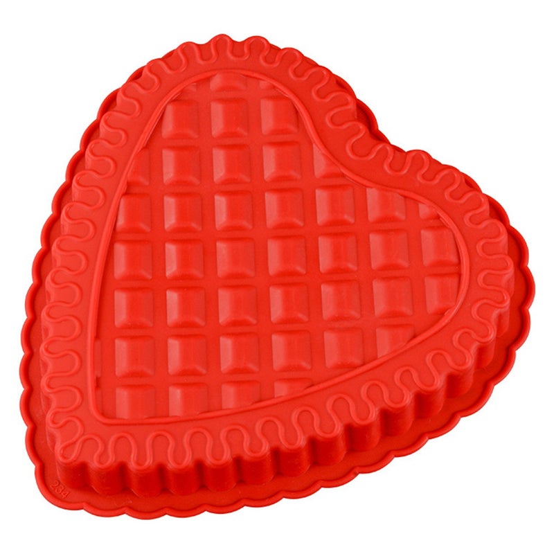 FantasyDay 10'' Love Heart Shape Silicone Baking Molds, Anniversary Birthday Tray-Wedding Festival Party Silicone Cake Mold for Muffins Brownie Cornbread Candy Chocolates Butter Fondant Gummy Bread - Image 4
